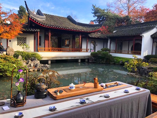 Chinese Tea Ceremony in the garden